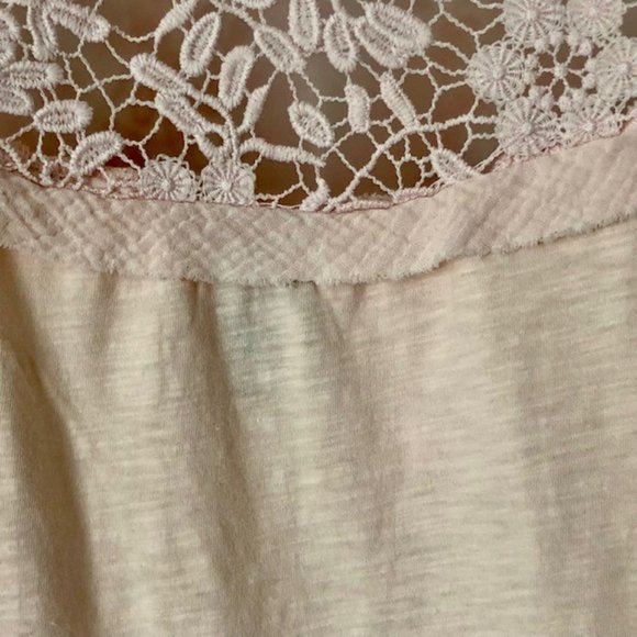 Guest Editor for Anthropologie Pink Cotton Gauze and Lace Top - S - Picture 7 of 12